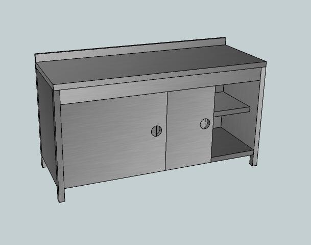 Work Table with Cabinet 140 x 60